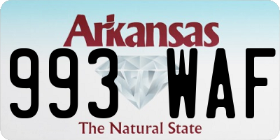AR license plate 993WAF