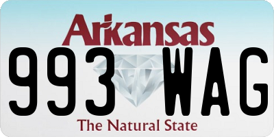 AR license plate 993WAG