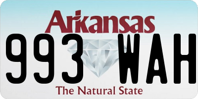 AR license plate 993WAH