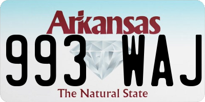 AR license plate 993WAJ