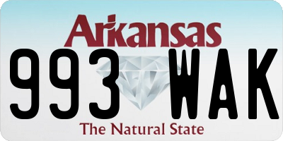 AR license plate 993WAK