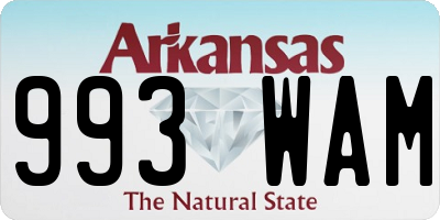 AR license plate 993WAM