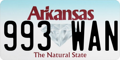 AR license plate 993WAN