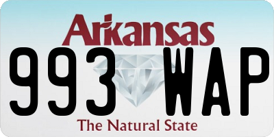 AR license plate 993WAP