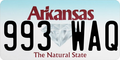 AR license plate 993WAQ