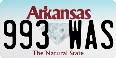 AR license plate 993WAS