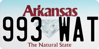 AR license plate 993WAT
