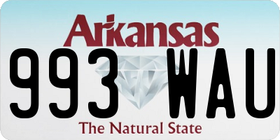 AR license plate 993WAU