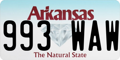 AR license plate 993WAW