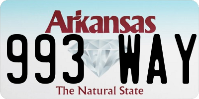 AR license plate 993WAY
