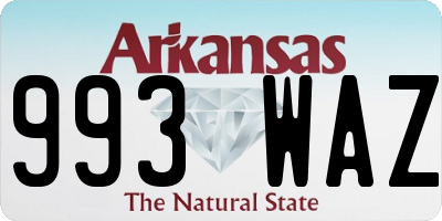 AR license plate 993WAZ