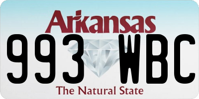 AR license plate 993WBC