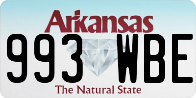 AR license plate 993WBE