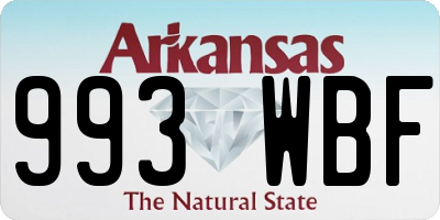 AR license plate 993WBF