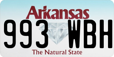 AR license plate 993WBH