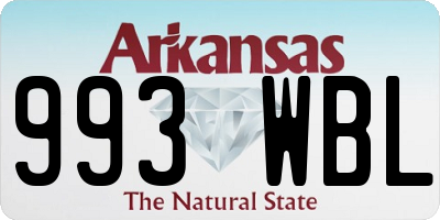 AR license plate 993WBL