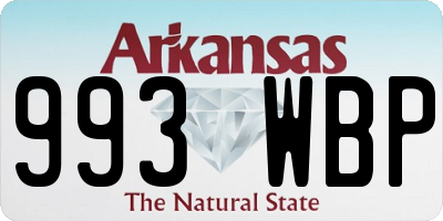 AR license plate 993WBP