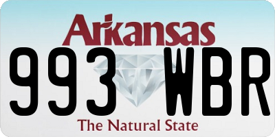 AR license plate 993WBR