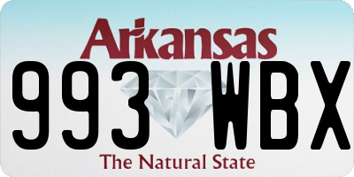 AR license plate 993WBX
