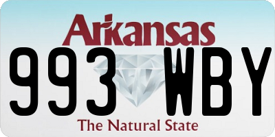 AR license plate 993WBY