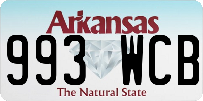 AR license plate 993WCB