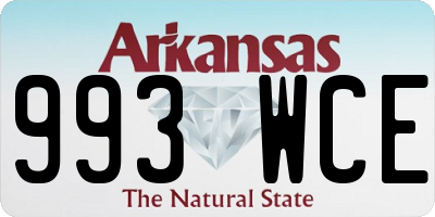 AR license plate 993WCE