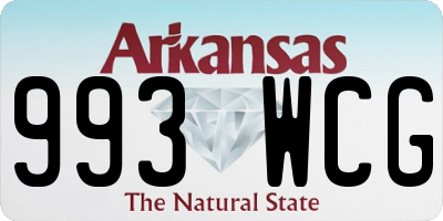 AR license plate 993WCG