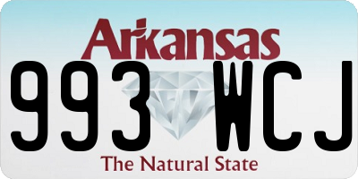 AR license plate 993WCJ