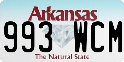 AR license plate 993WCM