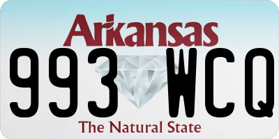 AR license plate 993WCQ