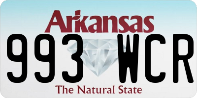 AR license plate 993WCR