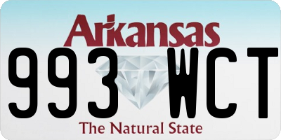 AR license plate 993WCT