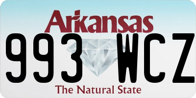 AR license plate 993WCZ