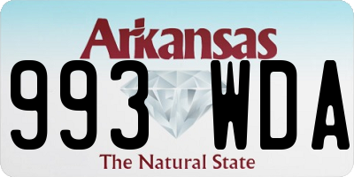 AR license plate 993WDA