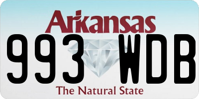 AR license plate 993WDB