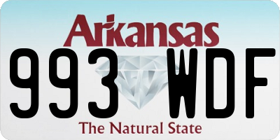 AR license plate 993WDF