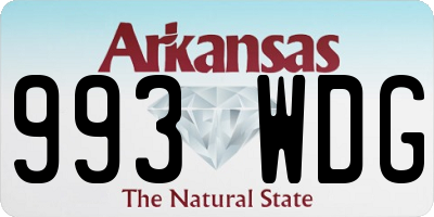 AR license plate 993WDG