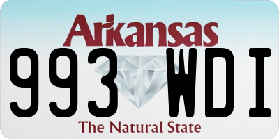 AR license plate 993WDI