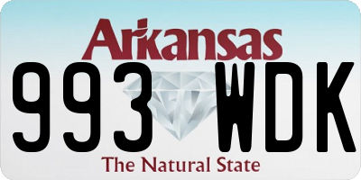AR license plate 993WDK