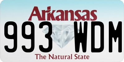 AR license plate 993WDM