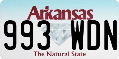 AR license plate 993WDN