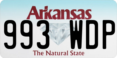 AR license plate 993WDP