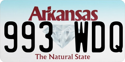 AR license plate 993WDQ