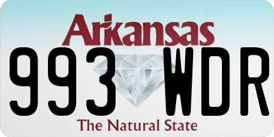 AR license plate 993WDR
