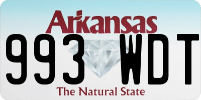 AR license plate 993WDT