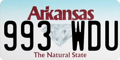 AR license plate 993WDU