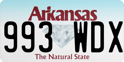 AR license plate 993WDX