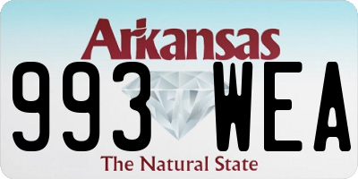 AR license plate 993WEA