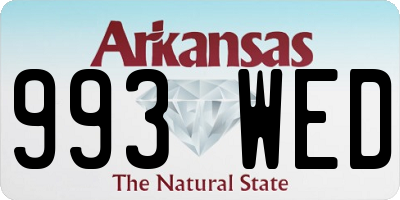 AR license plate 993WED