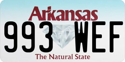 AR license plate 993WEF